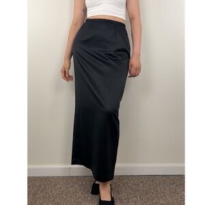 Vintage Emma James Elegant Black Maxi Pencil Skirt